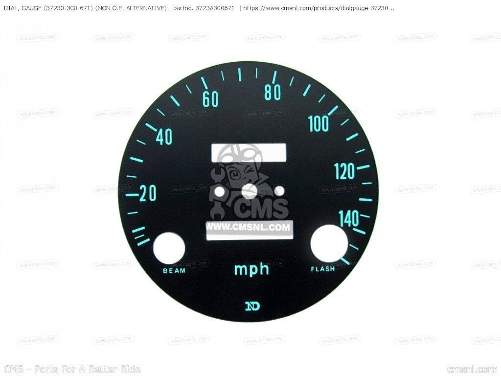 CMS シーエムエス DIAL， GAUGE (37230-300-671)［3723A300671］ CB750K0 FOUR AUSTRALIA ENGLAND EUROPEAN DIRECT SALES FRANCE GENERAL EXPORT GERMANY NETHERLANDS HONDA ホンダ その他メーター メーター・インジケーター関係 電装系