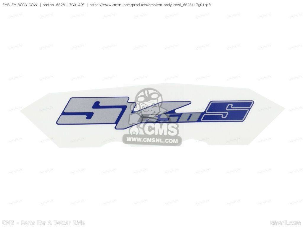 CMS シーエムエス EMBLEM，BODY COWL［6828117G01APF］ SV650 SV650A SV650S SV650SF SUZUKI スズキ エンブレム 外装