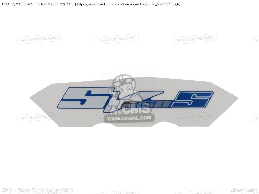 CMS シーエムエス EMBLEM，BODY COWL［6828117G01GLS］ SV650 SV650A SV650S SV650SF SUZUKI スズキ エンブレム 外装