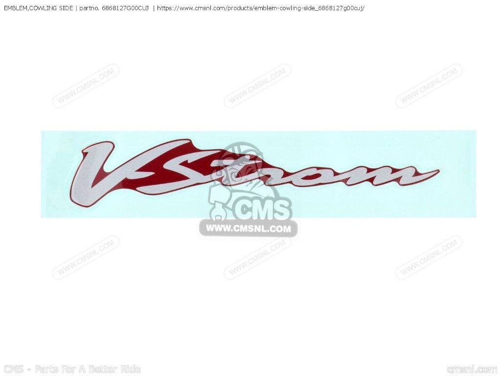 CMS シーエムエス EMBLEM，COWLING SIDE［6868127G00CUJ］ DL1000 VSTROM DL650 SUZUKI スズキ エンブレム 外装