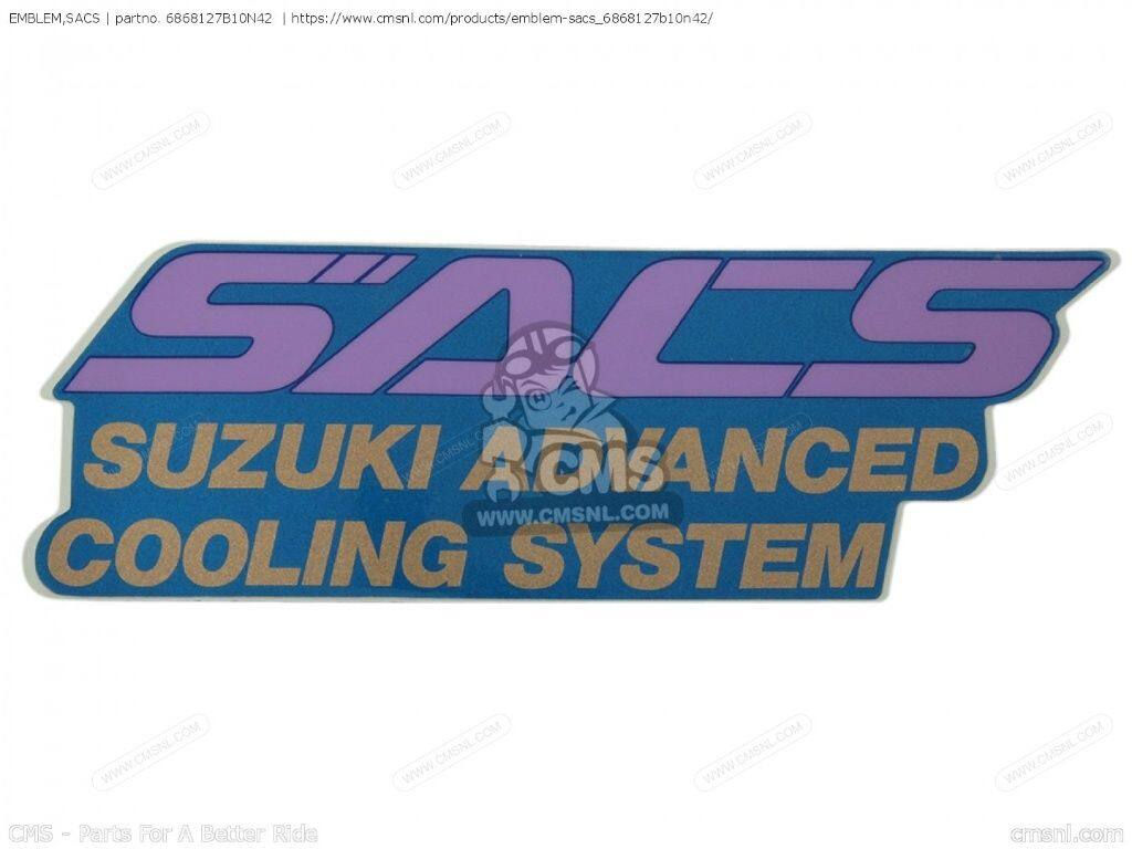 CMS シーエムエス EMBLEM，SACS［6868127B10N42］ GSXR1100 GSXR750 SUZUKI スズキ エンブレム 外装