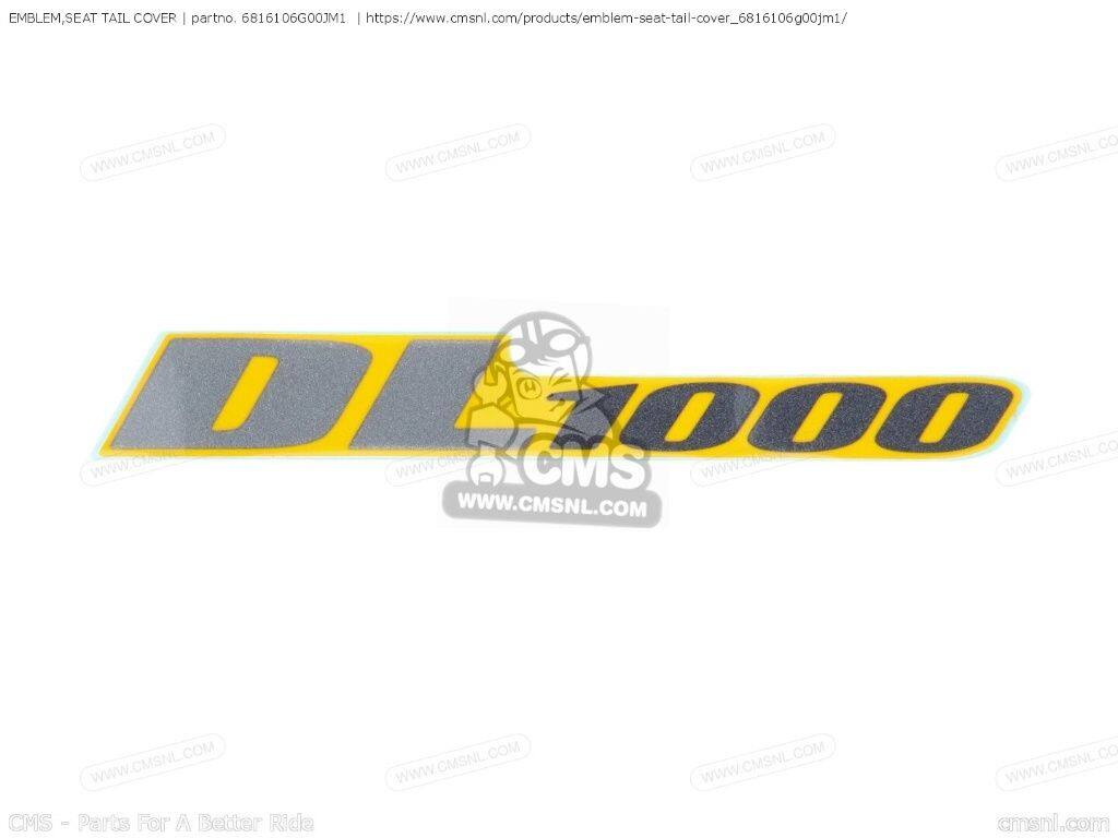 CMS シーエムエス EMBLEM，SEAT TAIL COVER［6816106G00JM1］ DL1000 VSTROM SUZUKI スズキ エンブレム 外装
