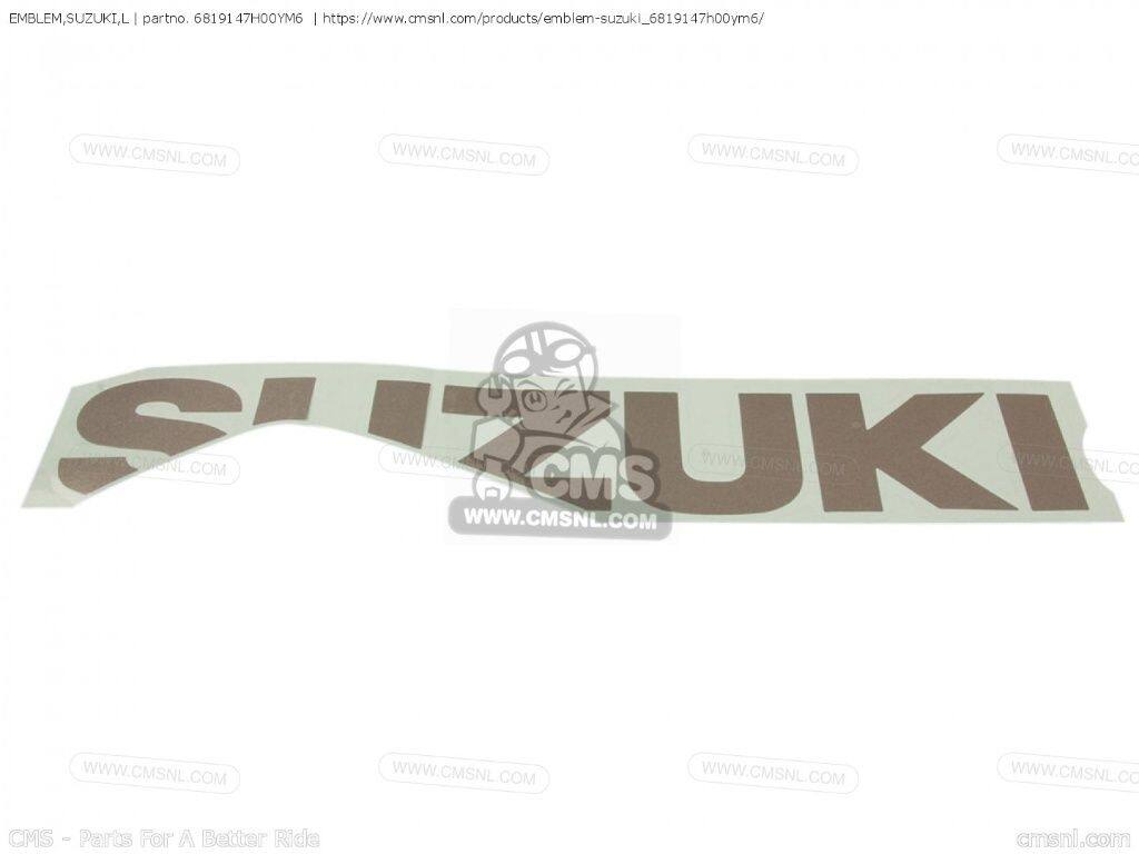 CMS シーエムエス EMBLEM，SUZUKI，L［6819147H00YM6］ GSX-R1000 GSX-R1000A GSXR1000 SUZUKI スズキ アンダーカウル カウル関連 外装