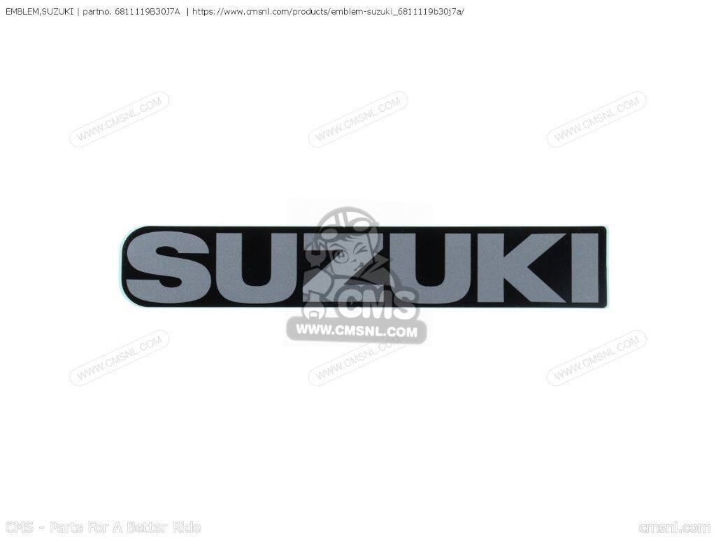CMS シーエムエス EMBLEM，SUZUKI［6811119B30J7A］ LT-4WD QUAD RUNNER LT-F250 LT-Z400 SPORT LT-Z400Z LT160 LT250S LT80 LTF250 RM125 RM250 SUZUKI スズキ エンブレム 外装