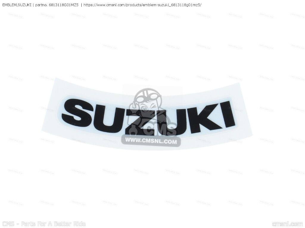CMS シーエムエス EMBLEM，SUZUKI［6813118G01MZ5］ GSXR1000 GSXR1000Z SUZUKI スズキ エンブレム 外装