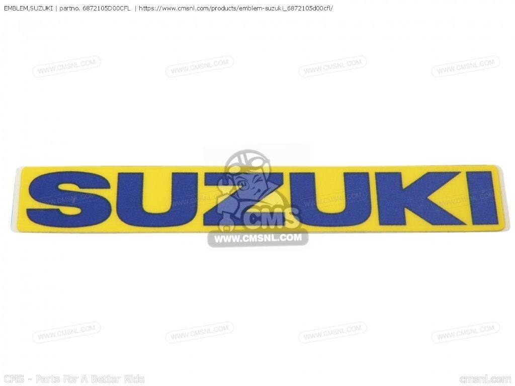 CMS シーエムエス EMBLEM，SUZUKI［6872105D00CFL］ DR-Z125 DR-Z125L DR200SE DR650R DR650RU LT-A400 EIGER AUTO 2WD LT-A400F 4WD LT-A400FC LT-F160 QUAD RUNNER LT-F250 OZARK LT-F400 LT-F400F LT-Z250 SPORT LT-Z400 LT-Z400Z RMX250 SUZUKI スズキ エンブレム 外装