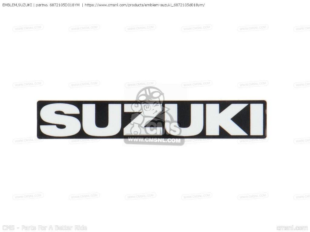 CMS シーエムエス EMBLEM，SUZUKI［6872105D018YM］ DR-Z125 DR-Z125L DR200SE DR650R DR650RU LT-A400 EIGER AUTO 2WD LT-A400F 4WD LT-A400FC LT-F160 QUAD RUNNER LT-F250 OZARK LT-F400 LT-F400F LT-Z250 SPORT LT-Z400 LT-Z400Z RMX250 SUZUKI スズキ エンブレム 外装