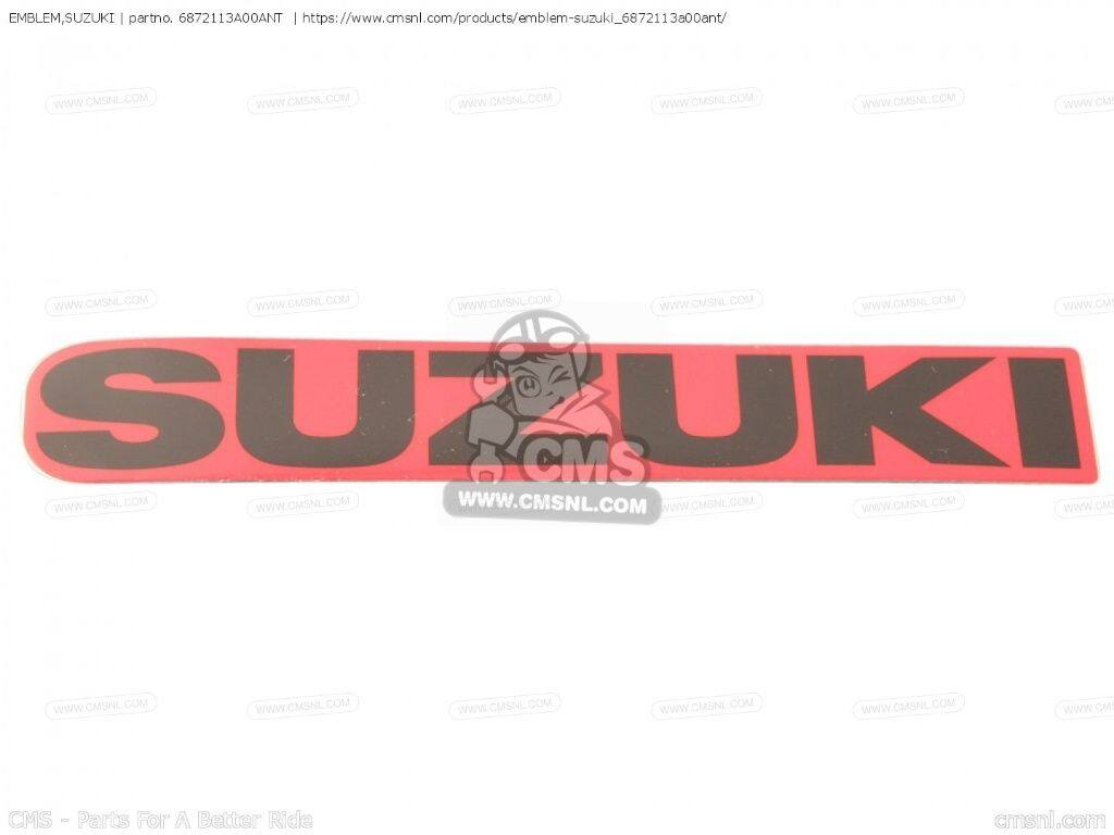 CMS シーエムエス EMBLEM，SUZUKI［6872113A00ANT］ DR-Z250 DR-Z400 DR-Z400E DR-Z400S DR-Z400SM DRZ400E 2005 LT-Z400 QUAD SPORT LT-Z400Z RM-Z250 RM125 RM250 RM250Z RMX450Z SUZUKI スズキ エンブレム 外装