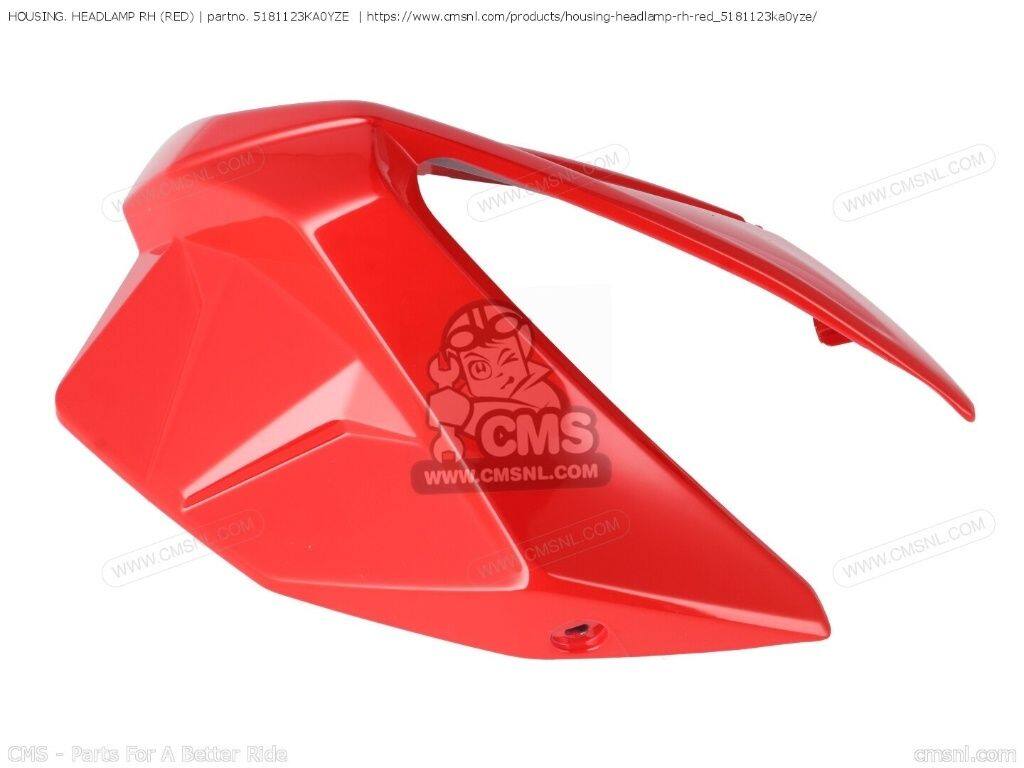 CMS シーエムエス HOUSING. HEADLAMP RH (RED)［5181123KA0YZE］ GSX-S125AXA GSX-S125MLLX GSX-S125XA SUZUKI スズキ ヘッドライト 灯火類 電装系