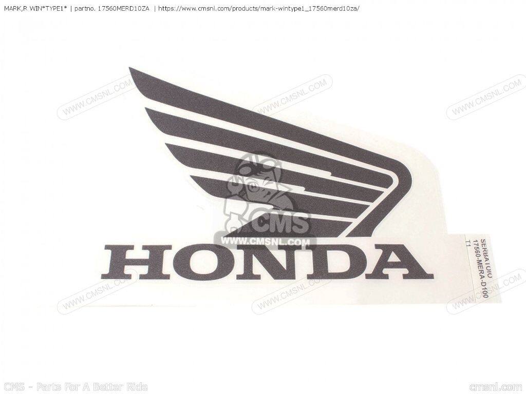 CMS シーエムエス MARK，R WIN’TYPE1’［17560MERD10ZA］ CBF500 CBF500A CBF600N CBF600NA HONDA ホンダ ステッカー・デカール 外装