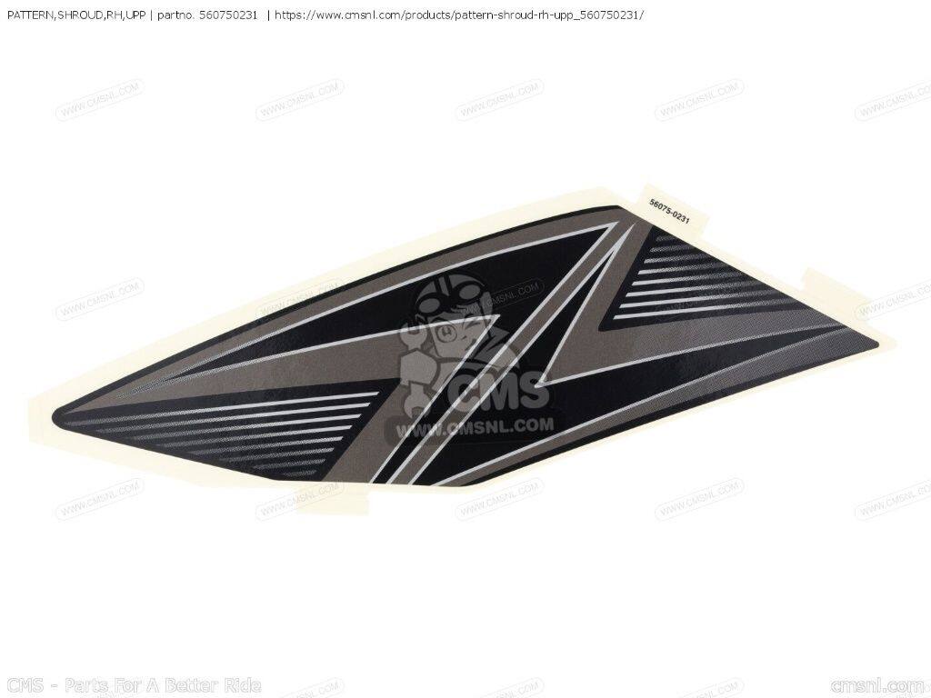 CMS シーエムエス PATTERN，SHROUD，RH，UPP［560750231］ ER300AFF Z300 ER300BFF ABS KAWASAKI カワサキ ステッカー・デカール 外装