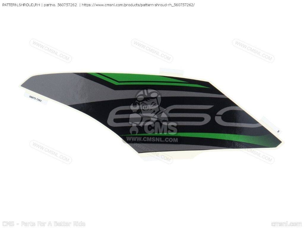 CMS シーエムエス PATTERN，SHROUD，RH［560757262］ ER650HKF Z650 KAWASAKI カワサキ ステッカー・デカール 外装
