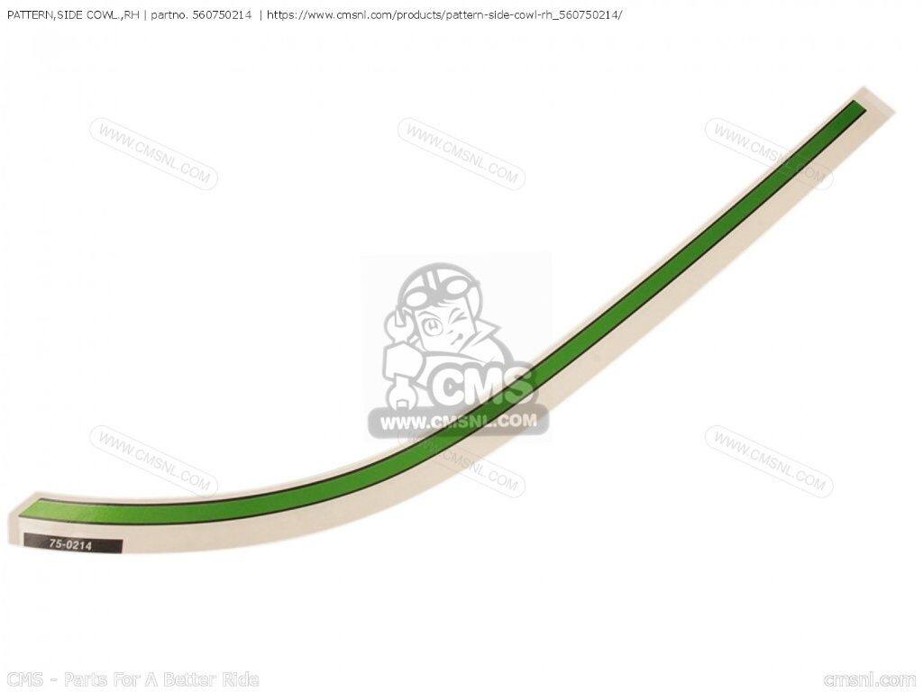CMS シーエムエス PATTERN，SIDE COWL.，RH［560750214］ ZG1400EFF 1400GTR ABS KAWASAKI カワサキ ステッカー・デカール 外装