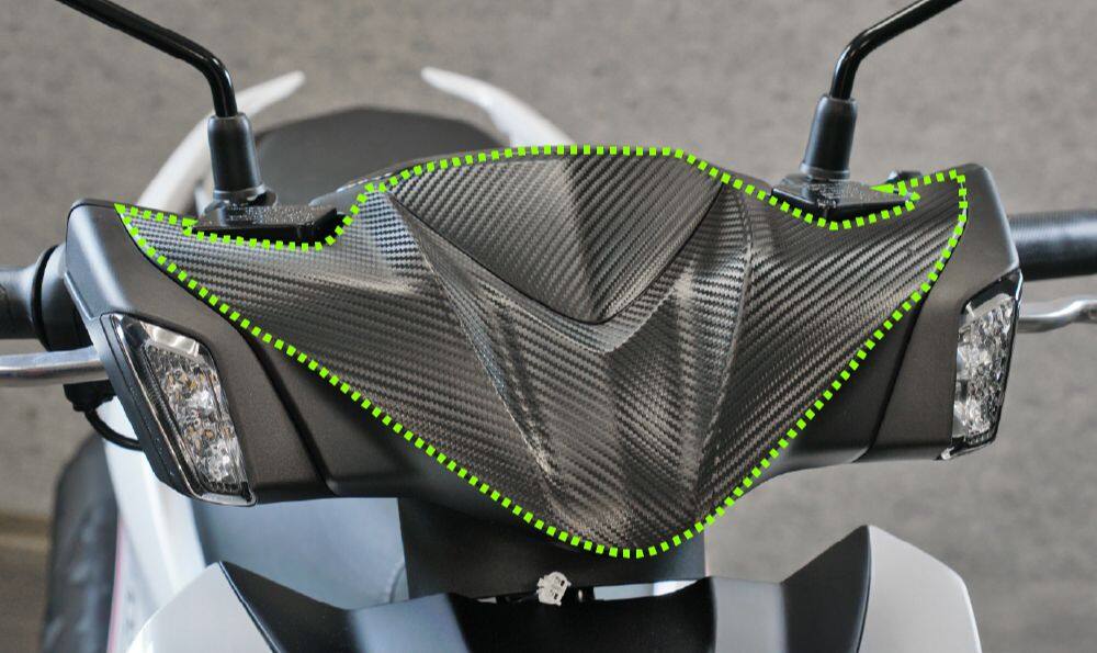 XILLA シラ 3M Premium Carbon Fiber Pattern Handlebar Protective Film (4-Piece) Cygnus X Mk7 125 155 YAMAHA ヤマハ プロテクションフィルム・保護フィルム 外装