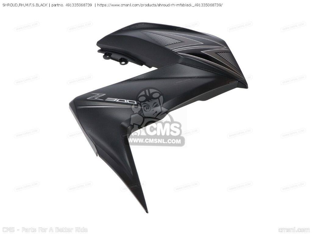CMS シーエムエス SHROUD，RH，M.F.S.BLACK［491335068739］ ER300AFF Z300 ER300BFF ABS KAWASAKI カワサキ ラジエーター 冷却関連 エンジン