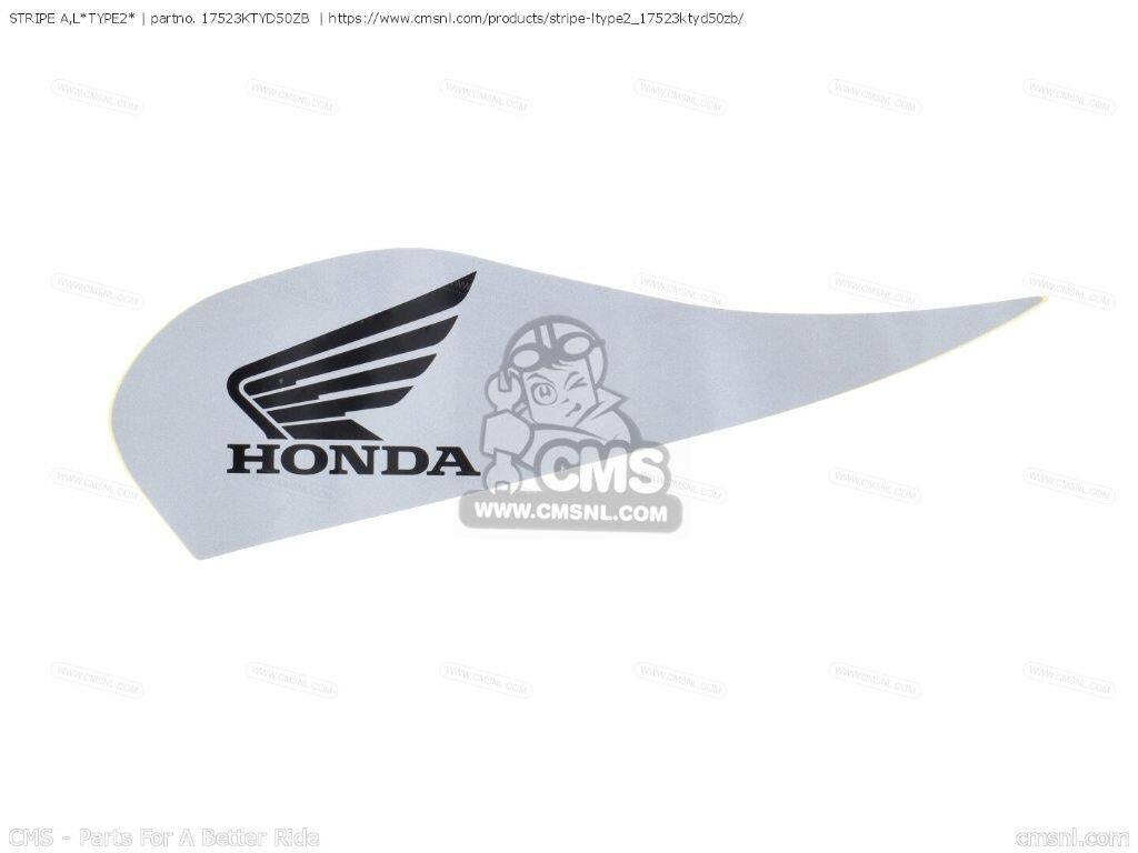 ■商品概要互換純正品番：17523KTYD50ZB■詳細説明【世界中の名車を蘇らせるCMS。あなたの愛車に、再び命を吹き込みませんか？】「メーカー廃盤(ご相談パーツ)で修理を諦めていた...」「オークションで出所不明の中古品を買うより、安心できる新品が欲しい...」そんなクラシックバイク・絶版車オーナーの救世主となるのが、オランダに本拠を置く世界最大級のパーツサプライヤー「CMS」です。1948年の名車から最新モデルまで、圧倒的なラインナップで、あなたの愛車への情熱とレストアを強力にサポートします。■幻のパーツが手に入る！高品質なリプロパーツの感動CMSの最大の魅力は、貴重なデッドストック純正部品だけでなく、すでに供給が途絶えたマフラーや電装系などの重要部品を、オリジナルの寸法や外観に合わせて精巧に復元した「高品質リプロダクションパーツ(代替品)」を豊富に扱っている点です。■プロフェッショナルな部品探しの醍醐味CMSの商品は、プロのメカニックが愛用する「パーツリスト(展開図)」をベースに厳密に管理されています。そのため、商品名が「DIAGRAM(図解)」とだけ表記され、詳細な説明文がない、まさに玄人向けの実用的な仕様となっています。ご注文の際は、宝探しのように必ずご自身の愛車の「メーカー純正パーツリスト」を開き、記載されている『純正部品番号(OEM品番)』と本ページの品番が完全に一致しているかをご自身でご確認ください。■注意点※海外メーカーの製品は、納期が不安定な場合がございます。※商品画像はイメージです。実際の商品と異なる場合がございます。※メーカー都合により商品の仕様変更がある場合がございます。ご了承ください。※性能向上や他車との統合・共通化など様々な理由により、メーカーが発売当初とは異なる部品を代替部品(統合部品)として使用する場合があります。※メーカーでは元の部品に相当するとみなしている為、旧品番でご注文頂いた場合でも代替部品(統合部品)へ自動的に変更される場合があります。　※受注後のキャンセル、返品、都合交換はできません。予めご了承ください。■適合車種CBR125RW&ensp;CBR125RW 年式: 09-10