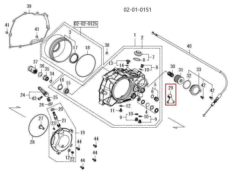 SP武川 SPタケガワ 【補修部品】ケーブルレシーバーCOMP./GROM その他クラッチオプション・補修部品 駆動系