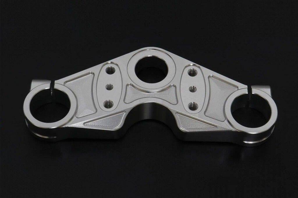 TYGA PERFORMANCE タイガパフォーマンス Top Triple Clamp， CNC Silver， Ninja15...