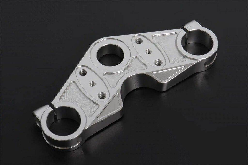 TYGA PERFORMANCE タイガパフォーマンス Top Triple Clamp， CNC Silver， Ninja15...