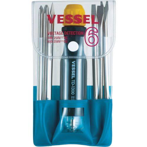 VESSEL ベッセル 検電差替6本組ドライバーセット (低圧用) TD-1300L セット工具