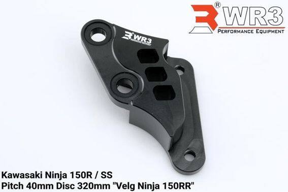 ■商品概要Fitment：Kawasaki Ninja 150R / Ninja 150SS※Installation on Ninja 150R must use Ninja 150RR wheel※Bolts for caliper or shock are not included.Material：Aluminum Billet 6061-T6For Brembo 4P caliper (Diameter 30 / 34)Pitch：40mmCompatible discSize：Diameter 320mm■注意点※Bolts for caliper or shock are not included.※取扱説明書が付属する場合は外国語となります。※輸入商材の為、納期が遅れる場合がございます。あらかじめご了承ください。※メーカー都合により商品の仕様変更がある場合がございます。ご了承ください。　※画像はイメージです。■適合車種Ninja 150R&ensp;Ninja 150RNinja 150SS&ensp;Ninja 150SS