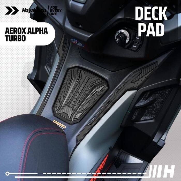 Hayaidesu ハヤイデス Rubber Deck Pad Cover Aerox Alpha YAMAHA ヤマハ フロアボード・ステップボード ステップ 足回り