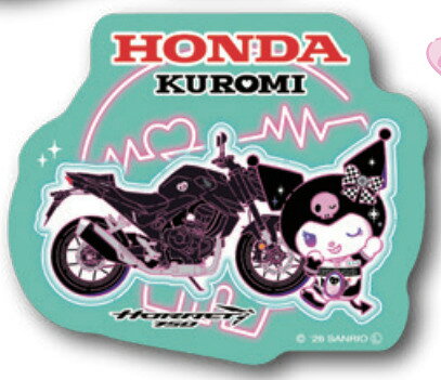 Honda Official Licensed Product ホンダオフィシャルプロダクト Honda×KUROMI ホログラムステッカー HORNET750 HONDA ホンダ ステッカー・デカール 外装
