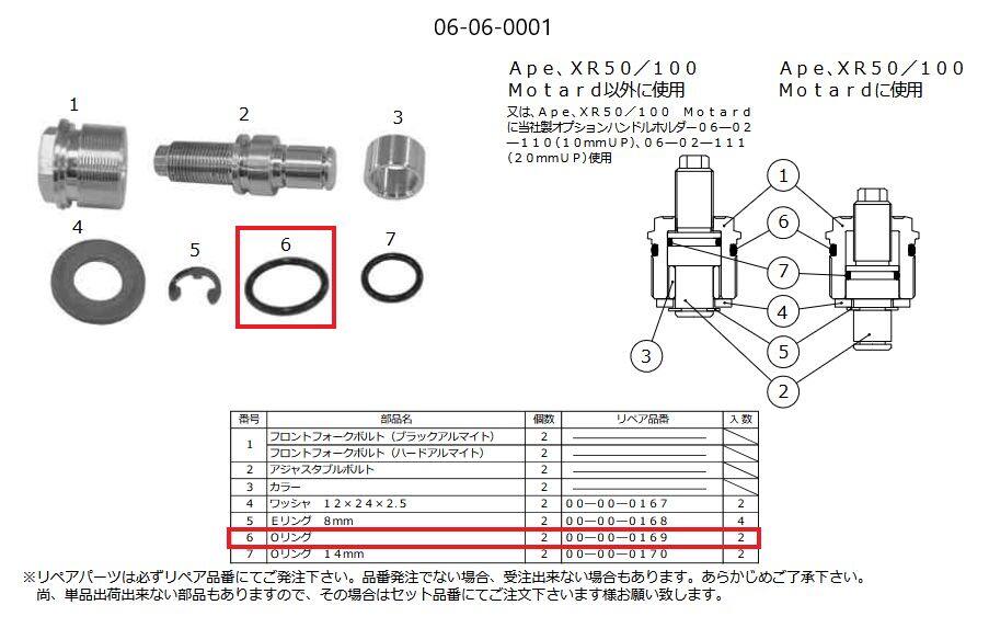 ■商品概要【画像内番号】6【入数】2対象商品品番：06-06-0001/06-06-0002■注意点※該当商品は画像赤枠内です。※メーカー都合により商品の仕様変更がある場合がございます。ご了承ください。※ロットによっては、価格変更前の旧価格・旧JANコードでのラベルでお届けになる場合がございます。予めご了承ください。■適合車種モンキー&ensp;モンキー&ensp;&ensp;備考: 武川製Φ30取り付け車エイプ50&ensp;エイプ50&ensp;&ensp;備考: 06-02-006取り付け車エイプ100&ensp;エイプ100&ensp;&ensp;備考: 06-02-006取り付け車XR100モタード&ensp;XR100モタード 年式: 06-&ensp;&ensp;備考: 02-006取り付け車NSF100&ensp;NSF100NSR50&ensp;NSR50NSR80&ensp;NSR80XR50&ensp;XR50&ensp;&ensp;備考: 06-02-006取り付け車