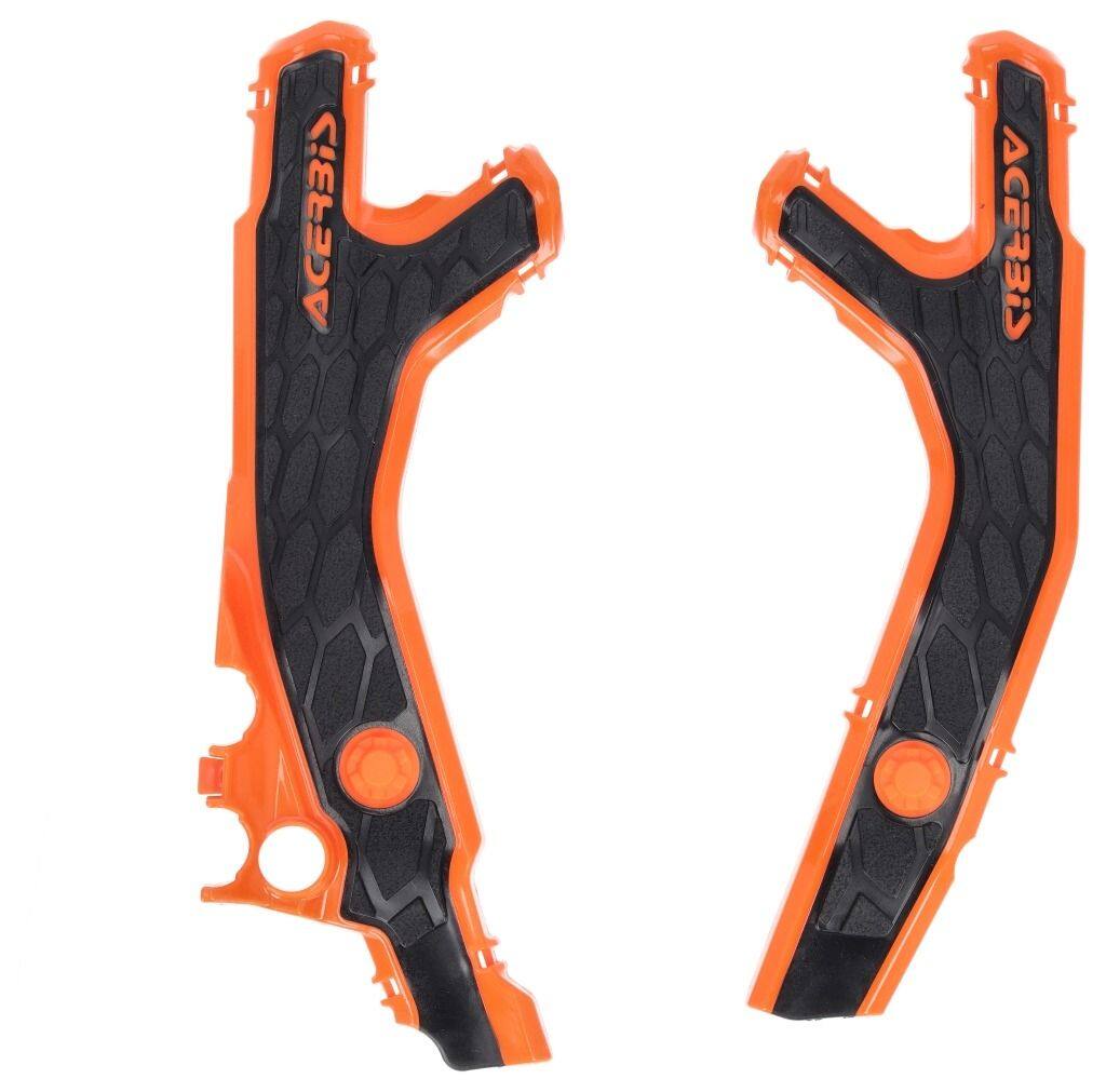 ■商品概要カラー：209 - orange/black素材・プラスチック 95％・スチール 5％■詳細説明オフロード走行に欠かせないAcerbis X-Gripフレームガードは、走行時の保護性、グリップ、操作性を高める設計です。ライダーのブーツとの摩擦が多いフレーム、クラッチカバー、ブレーキポンプなど車両の主要部を保護します。一体型ラバーグリップパネルがブーツと車体間のグリップ力を高め、厳しい走行条件でも操作性と安定性の向上をサポート。オフロード走行時に衝撃や摩耗を受けやすいフットペグ下部も保護します。シンプルな結束バンド固定方式により、必要に応じてすばやく簡単に着脱できます。■注意点※取扱説明書が付属する場合は外国語となります。※輸入商材の為、納期が遅れる場合がございます。あらかじめご了承ください。※画像には他の商品が含まれている場合があります。※メーカー都合により商品の仕様変更がある場合がございます。ご了承ください。　※受注後のキャンセル、返品、都合交換はできません。予めご了承ください。■適合車種390 ADVENTURE R&ensp;390 ADVENTURE R 年式: 25-26390 ADVENTURE X&ensp;390 ADVENTURE X 年式: 25-26390 ENDURO R&ensp;390 ENDURO R 年式: 25-26390 SMC R&ensp;390 SMC R 年式: 25-26