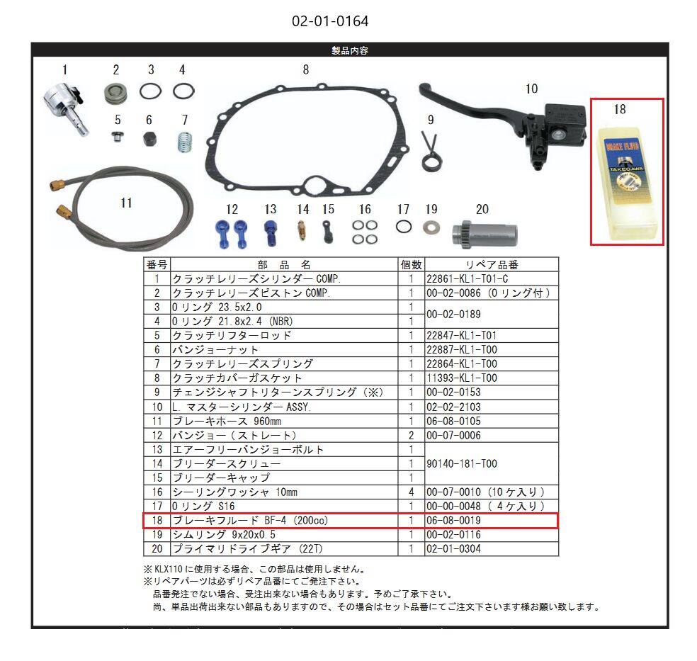 SP武川 SPタケガワ 【補修用パーツ】ブレーキフルード/BF-4 (200cc) モンキー ゴリラ HONDA ホンダ ブレーキフルード・クラッチフルード ブレーキ