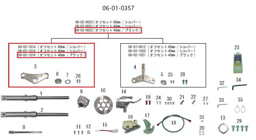 ■商品概要【画像内番号】3.6.7.26入数：3(1)/6(1)/7(1)/26(2)対象商品品番：06-02-0032/06-01-0357■注意点※該当商品は画像赤枠内です。※ロットによっては、価格変更前の旧価格・旧JANコードでのラベルでお届けになる場合がございます。予めご了承ください。※メーカー都合により商品の仕様変更がある場合がございます。ご了承ください。■適合車種モンキー&ensp;モンキー&ensp;&ensp;備考: (Φ27フォーク専用|ノーマルハンドル)