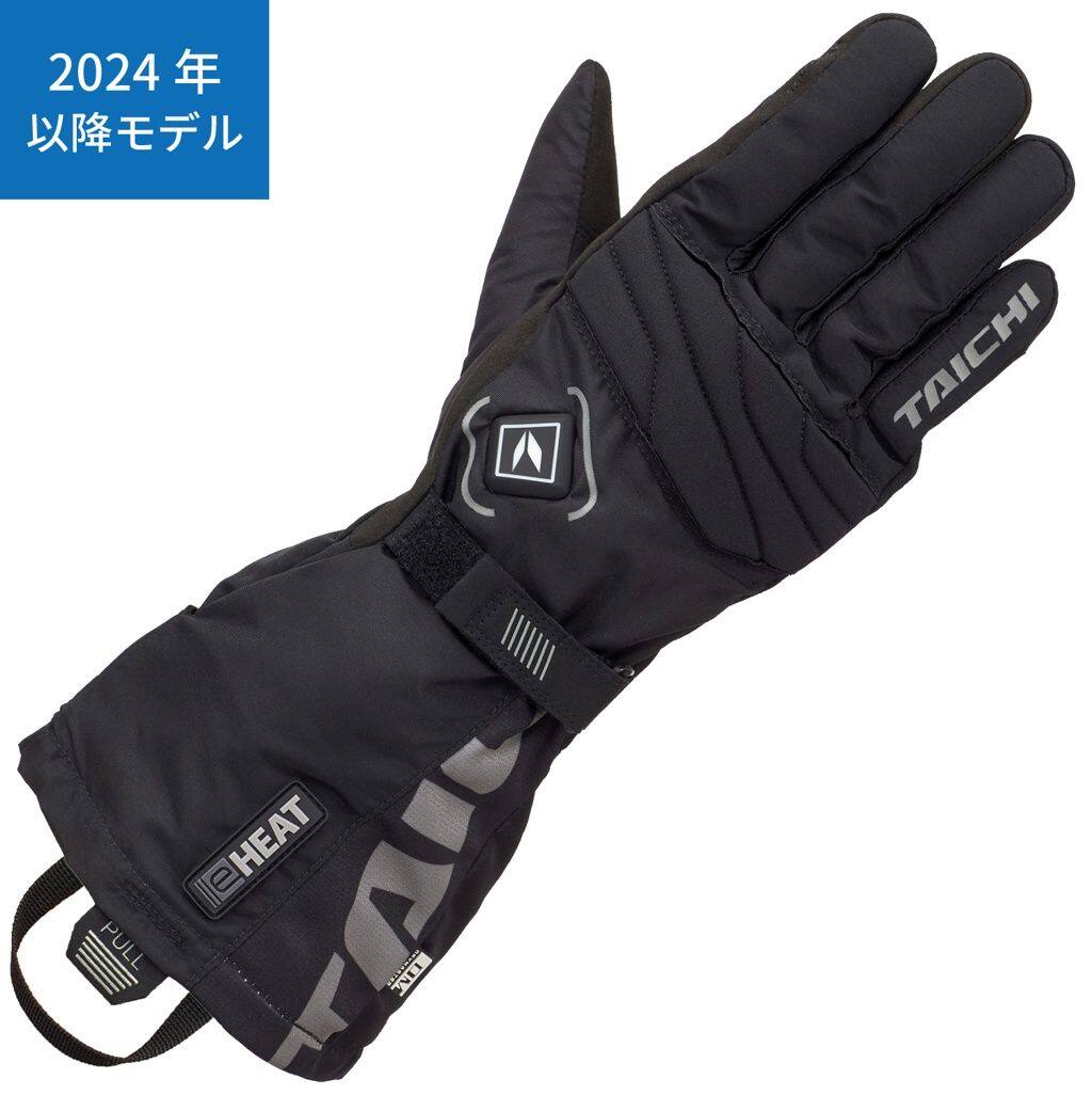■商品概要カラー：BLACK材質：ナイロン 35％ ポリエステル 34％ 合成皮革 29％ その他 2％・フォームプロテクション(甲・掌)・新型パネルヒーター・発光式3段階切替スイッチ・防水・透湿(DRYMASTER)・中綿：甲側60％／掌側40％・メーカー保証期間：ご購入日より2年間(バッテリーはメーカー保証期間が異なります。)■詳細説明ソフトタイプのナックルプロテクターを備えた、ベーシックモデル。TAICHIオリジナルの防水／透湿素材'ドライマスター'をインサートし、全天候に対応可能です。中綿バランスは甲側60％、掌側40％にすることで、保温性を強化。ご使用の際、専用バッテリー2個(片手につき1個)、あるいは車両バッテリー接続ケーブルが必要です。専用バッテリーは手首内側のファスナー付きポケットに収納いただけます。■パネルヒーター採用指の先端までヒーターを配置。耐久性と暖かさを両立。■3段階調整可能のインジケータースイッチスイッチ長押しでON ／ OFFが可能。さらにスイッチを押すごとに発熱レベルの変更ができます。また、起動時の点滅色でバッテリーの残量をお知らせします。■選べる2種類の給電方法・専用バッテリーバイクとの配線不要な手軽さが魅力的で、バイクから降りて休憩や散策する際も使用可能。通勤・通学、ショートツーリングにおすすめ。・車両バッテリー走行中はバッテリー切れの心配をすることなく使用でき、ロングツーリングにおすすめ。※一部車種を除く■ご使用に必要なものe-HEATご使用時、専用バッテリー接続の方はe-HEAT充電器・バッテリーセット(RSP064)、車両バッテリー接続の方はe-HEAT車両バッテリー接続ケーブルセット(RSP071 ／067)がそれぞれ必要となります。※2016-2021年モデルの専用バッテリー・充電器(RSP042／043／044／057／058／059)でもご使用可能です。■FOAM PROTECTOR甲部と掌にフォーム素材のプロテクターを使用しています。■全天候での使用に対応TAICHIオリジナルの防水・透湿素材'ドライマスター'を採用。全天候での使用に対応しています。■着脱をサポートするタブ手首部分に、グローブをつけたままでも引っ張りやすいタブを設置。■タッチスクリーン対応グローブを装着したままスマートフォン等の操作が可能です。親指、人差指、中指に配置。■注意点※2種類の給電方法は一部車種を除く。※2016-2021年モデルの専用バッテリー・充電器(RSP042／043／044／057／058／059)でもご使用可能です。※e-HEAT 専用バッテリー持続時間(RSP064／065)はバッテリー2個使用時。※画像には他のカラー・他の商品が含まれている場合があります。※メーカー都合により商品の仕様変更がある場合がございます。ご了承ください。