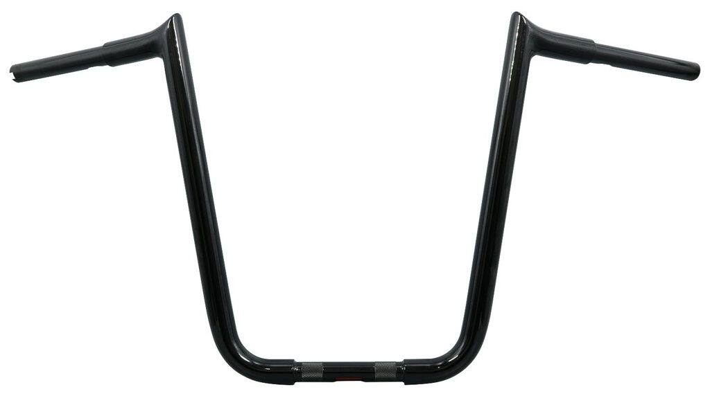 ■商品概要【メーカー品番】4HB-0316【カラー】ブラック【素材】スチール【サイズ】・グリップ・クランプ部分直径：1インチ・上記以外直径：1-1/4インチ・全幅：約940mm・高さ：約430mm・エンドライズ：約380mm・プルバック：約180mm・ローレット端-端：約115mm【内容物】ハンドルバー×1本■詳細説明高品質のケーブルで名高い、Magnum Shielding社のファット仕様ハンドルバーです。選び抜かれたスチール素材をCNC加工で曲げており、迫力のあるアグレッシブな印象を与えつつも、快適な手首の角度とフィット感の実現を目指しています。エンド部分には切り欠きが備わり電子制御スロットルに対応し、配線穴のスロットもレーザーカットによって、バリが残らない構造で製造されており、ライザークランプの箇所にはローレット処理もされています。■注意点※モデルによってライザーの間隔が異なりますので、取り付け可能幅をご確認ください。※メーカー都合により商品の仕様変更がある場合がございます。ご了承ください。