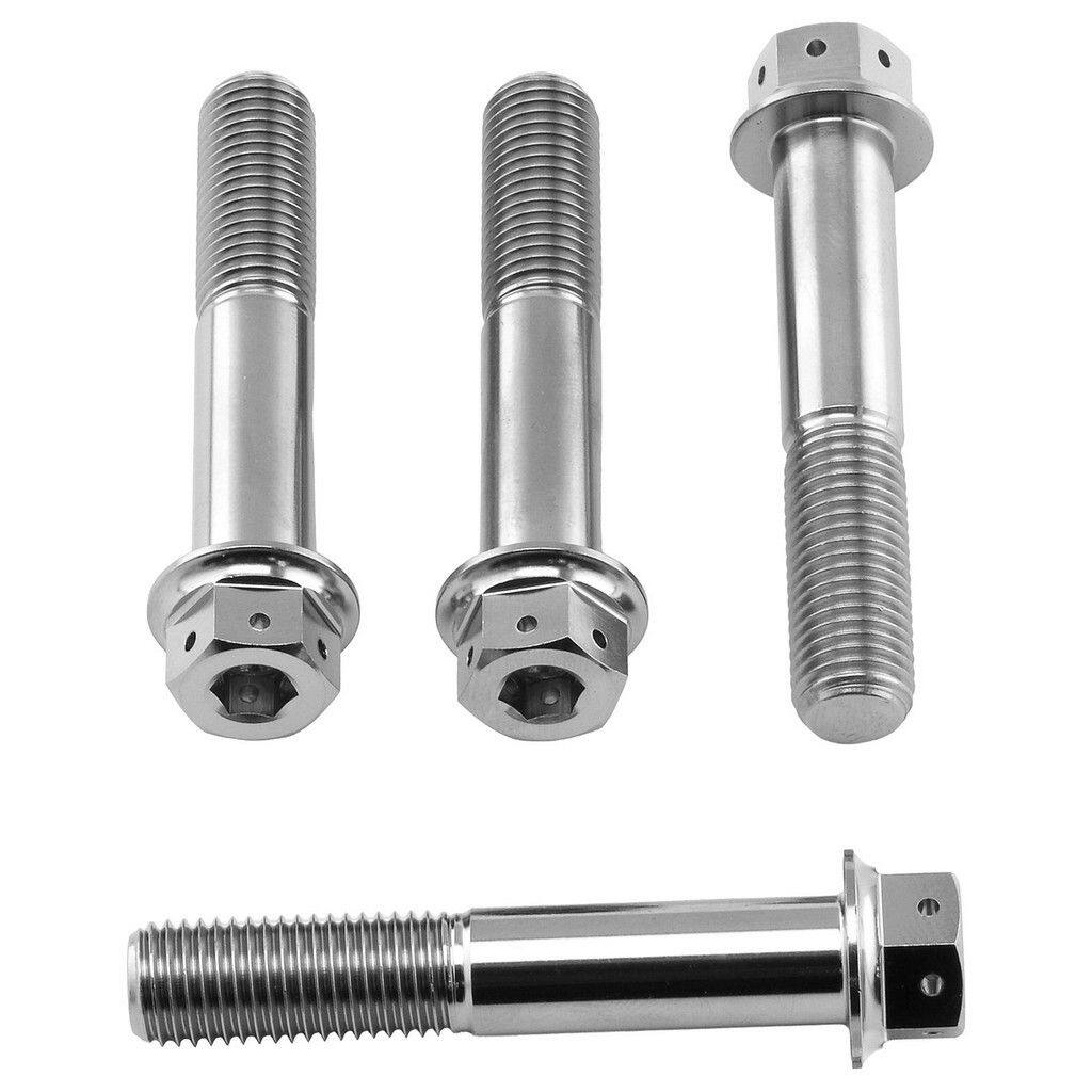 ■商品概要素材：チタン製品タイプ：ブレーキ／キャリパー重さ：94.65g入数：4穴あけ加工：なし■詳細説明チタンボルト 4個セット。M10 (1.25)×55mm フランジヘックスボルト。高張力6AL-4V (Grade 5) チタン製 - フロントキャリパーをフォークレッグに取り付けるのに使用します。錆びやすい箇所なので、耐腐食性に優れるステンレス製は最適です。耐腐食性に優れ、オリジナルより40％軽量です。メーカーオリジナルと同じトルク設定で締め付けできます。■注意点※メーカー都合により商品の仕様変更がある場合がございます。ご了承ください。■適合車種Caponord 1200&ensp;Caponord 1200 年式: 13-18Dorsoduro 1200&ensp;Dorsoduro 1200 年式: 10-16Dorsoduro 750&ensp;Dorsoduro 750 年式: 08-16Dorsoduro 900&ensp;Dorsoduro 900 年式: 17-20RS660&ensp;RS660 年式: 20-24&ensp;RS660 年式: 25-26RSV1000 Tuono R&ensp;RSV1000 Tuono R 年式: 06-10RSV1000R Factory&ensp;RSV1000R Factory 年式: 06-08RSV4 1000 Factory&ensp;RSV4 1000 Factory 年式: 09-16RSV4 Factory&ensp;RSV4 Factory 年式: 21-24RSV4 RF&ensp;RSV4 RF 年式: 15-16SL750 Shiver&ensp;SL750 Shiver 年式: 07-16Tuono 660&ensp;Tuono 660 年式: 21-25Tuono V4 1100RR&ensp;Tuono V4 1100RR 年式: 15-16Tuono V4R&ensp;Tuono V4R 年式: 11-15899 Panigale&ensp;899 Panigale 年式: 13-15959 Panigale&ensp;959 Panigale 年式: 16-19Desert X&ensp;Desert X 年式: 22-25Hypermotard 950&ensp;Hypermotard 950 年式: 19-25Panigale V4S&ensp;Panigale V4S 年式: 18-24Streetfighter V4S&ensp;Streetfighter V4S 年式: 20-24CB750 Hornet&ensp;CB750 Hornet 年式: 23-25CBR1000RR Fireblade&ensp;CBR1000RR Fireblade 年式: 04-05CBR1000RR-R Fireblade&ensp;CBR1000RR-R Fireblade 年式: 20-24CRF1100L Africa Twin&ensp;CRF1100L Africa Twin 年式: 20-251190 Adventure&ensp;1190 Adventure 年式: 13-181290 Super Adventure S&ensp;1290 Super Adventure S 年式: 21-241290 Super Duke R&ensp;1290 Super Duke R 年式: 14-16&ensp;1290 Super Duke R 年式: 17-19790 Duke&ensp;790 Duke 年式: 18-20890 Adventure R&ensp;890 Adventure R 年式: 21-26890 Adventure&ensp;890 Adventure 年式: 21-26Tiger 850 Sport&ensp;Tiger 850 Sport 年式: 21-25MT-09 SP&ensp;MT-09 SP 年式: 24-26YZF-R9&ensp;YZF-R9 年式: 25