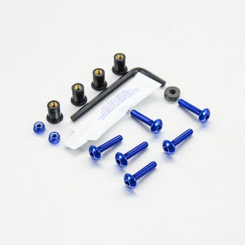 ■商品概要素材：アルミニウム製品タイプ：ボディーワーク／フェアリング重さ：33.57g入数：8穴あけ加工：なし■詳細説明フェアリングのルックスを完璧に！このキットにはスクリーン周辺に使えるボルト、ナットおよびアンチスクラッチワッシャが含まれています。素材は高張力アルマイト仕上げアルミ材。■注意点※メーカー都合により商品の仕様変更がある場合がございます。ご了承ください。■適合車種CBR1100XX Blackbird&ensp;CBR1100XX Blackbird 年式: 97-05