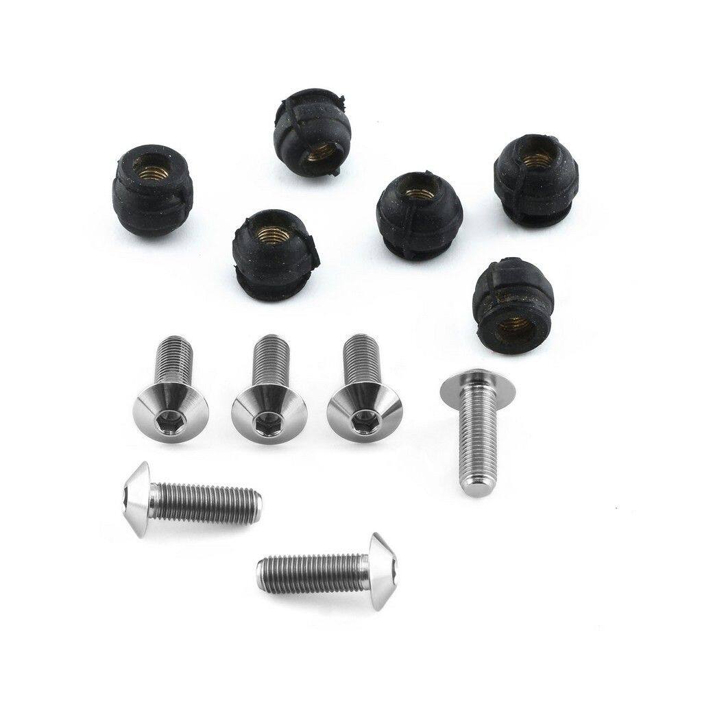 ■商品概要素材：チタン製品タイプ：ボディーワーク／フェアリング重さ：21.13g入数：6穴あけ加工：なし■詳細説明チタン スクリーンボルトキット - ボルト・ラバーナット・アンチスクラッチワッシャ。約40％の軽量化と耐食性を提供します。■注意点※チタンのカラー仕上げはアルミ製品のものと同一ではありません。※メーカー都合により商品の仕様変更がある場合がございます。ご了承ください。■適合車種Panigale V4S&ensp;Panigale V4S 年式: 18-22