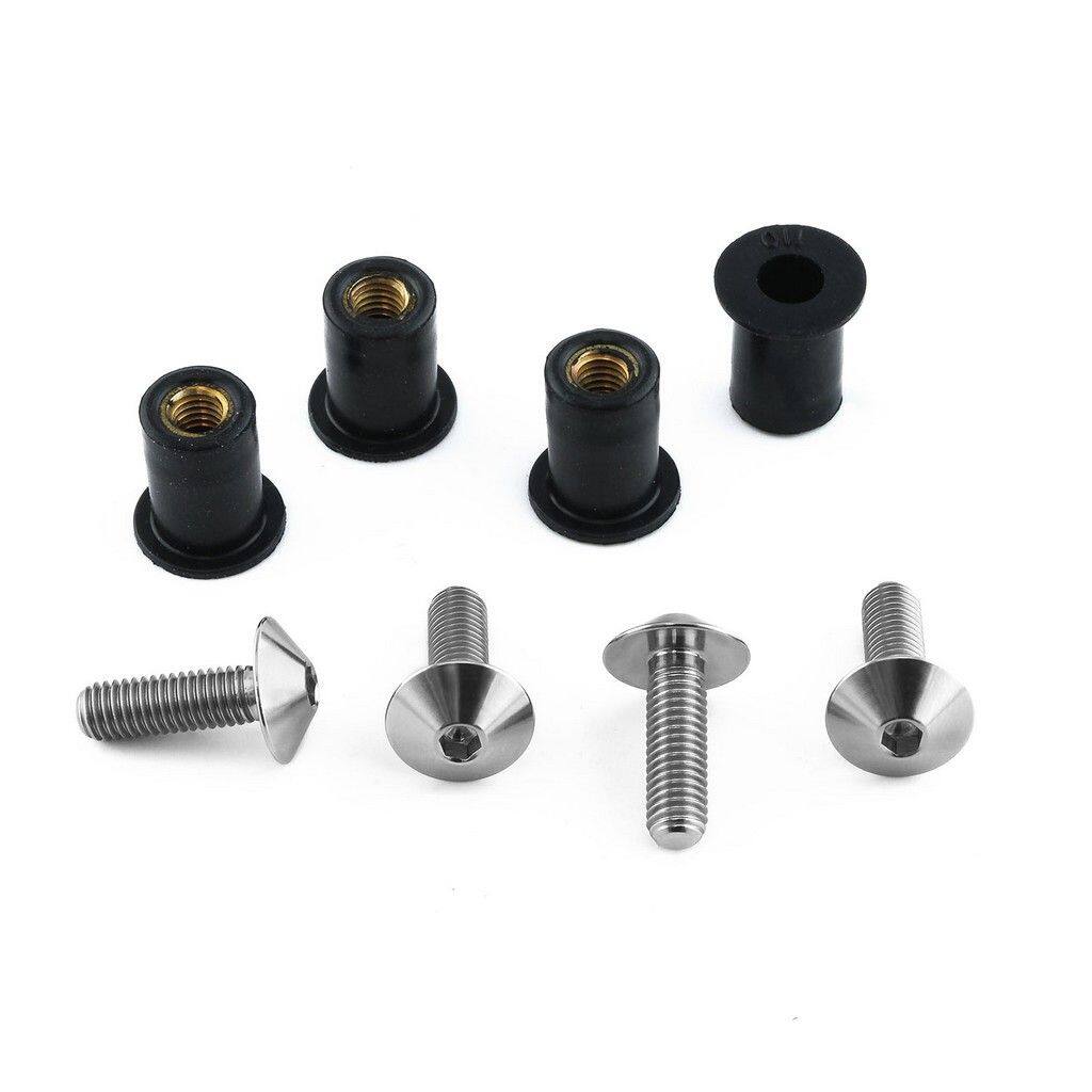 ■商品概要素材：チタン製品タイプ：ボディーワーク／フェアリング重さ：15.96g入数：4穴あけ加工：なし■詳細説明チタン スクリーンボルトキット - ボルト・ラバーナット・アンチスクラッチワッシャ。約40％の軽量化と耐食性を提供します。■注意点※チタンのカラー仕上げはアルミ製品のものと同一ではありません。※メーカー都合により商品の仕様変更がある場合がございます。ご了承ください。■適合車種Pegaso 650 Factory&ensp;Pegaso 650 Factory 年式: 07-09Pegaso 650&ensp;Pegaso 650 年式: 93-96RSV1000 Tuono R Fighter&ensp;RSV1000 Tuono R Fighter 年式: 02-05SL750 Shiver&ensp;SL750 Shiver 年式: 07-16K1200R&ensp;K1200R 年式: 05-08K1300R&ensp;K1300R 年式: 08-15R1100RT&ensp;R1100RT 年式: 95-03Gran Canyon 900&ensp;Gran Canyon 900 年式: 98-00CB600 Hornet&ensp;CB600 Hornet 年式: 98-06&ensp;&ensp;備考: FY-F6CBF 125&ensp;CBF 125 年式: 10-14CBR1000RR Fireblade&ensp;CBR1000RR Fireblade 年式: 08-16CBR250RR Import&ensp;CBR250RR Import 年式: 95-00CBR300R&ensp;CBR300R 年式: 14-22CBR900 Fireblade&ensp;CBR900 Fireblade 年式: 92-95&ensp;&ensp;備考: RRN-RRSNC700&ensp;NC700 年式: 12-13NSR250 Import MC16&ensp;NSR250 Import MC16 年式: 87VTR1000 F Firestorm&ensp;VTR1000 F Firestorm 年式: 97-05XL600 VR-VX Transalp&ensp;XL600 VR-VX Transalp 年式: 94-99ER6-N&ensp;ER6-N 年式: 05-08Ninja 250 SL&ensp;Ninja 250 SL 年式: 15-17Ninja 250R&ensp;Ninja 250R 年式: 08-12Z1000&ensp;Z1000 年式: 03-13Z250 SL&ensp;Z250 SL 年式: 15-17Z800&ensp;Z800 年式: 13-16990 Superduke&ensp;990 Superduke 年式: 07-13Brutale 800&ensp;Brutale 800 年式: 15-22Dragster 800RR&ensp;Dragster 800RR 年式: 15-22DL650A V-Strom&ensp;DL650A V-Strom 年式: 04-11GSF1200 Bandit&ensp;GSF1200 Bandit 年式: 95-00GSF600 Bandit&ensp;GSF600 Bandit 年式: 95-99GSF650 Bandit&ensp;GSF650 Bandit 年式: 05-06GSX-R600&ensp;GSX-R600 年式: 04-05&ensp;&ensp;備考: K4-K5GSX-R750&ensp;GSX-R750 年式: 04-05&ensp;&ensp;備考: K4-K5GSX1300R Hayabusa&ensp;GSX1300R Hayabusa 年式: 99-07GSX600 Katana&ensp;GSX600 Katana 年式: 88-97&ensp;&ensp;備考: FJ-FV GN72A&ensp;GSX600 Katana 年式: 98-02&ensp;&ensp;備考: FW-FK1 JS1AJGSX750F Katana&ensp;GSX750F Katana 年式: 88-03...