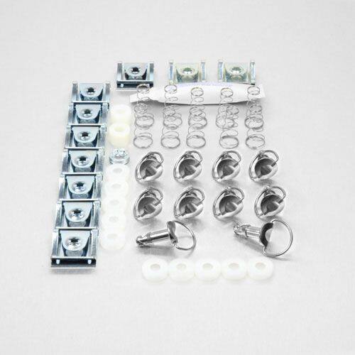 ■商品概要素材：ステンレス製品タイプ：ボディーワーク／フェアリングヘッド形状：D-Ring重さ：139.91g入数：10穴あけ加工：なしヘッド高さ：4.00mmヘッド径：14.00mm長さ：19.00mm■詳細説明ステンレス クイックリリースファスナー -10個入りパック、スライドオン固定クリップ付属。この1／4ターン・19mm Dリングファスナーはクイックで簡単、かつ強度に優れるのでレーサーの方々にうってつけです。磨き仕上げの316ステンレススチール製で、美しくマシニングされた波型ヘッドは耐腐食性に優れています。19mmは最もポピュラーなサイズで、5-7mmのフェアリング厚に対応します。キットにはフェアリングを保護するアンチスクラッチワッシャと、ファスナーを緩めたときに落下するのを防ぐスチール'Grippa'ワッシャが付属します。■注意点※長さ寸法はヘッド下から先端までの長さです。※メーカー都合により商品の仕様変更がある場合がございます。ご了承ください。