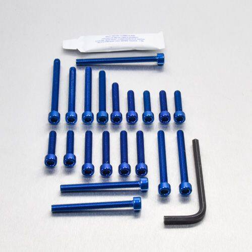 ■商品概要素材：アルミニウム製品タイプ：エンジンキット／パーツ重さ：96.59g入数：20穴あけ加工：なし■詳細説明クラッチカバー、ウォーターポンプハウジング、オルタネーターカバー、スプロケットカバーを含むサイドエンジンケーシングのオリジナルボルトを全交換するためのボルトです。キットの使い方は簡単。- ボルトを一つ外したら、同じ長さのPro-Boltを選んで交換するだけ。構成内容はおおむね5mm六角レンチドライブのM6ネジ。ボルトは7075アルミ材で、オリジナルの60％軽量という驚異の軽さを誇ります。7つのカラーチョイスであなたのマシンに周囲から一歩抜きんでた個性を。キットにはPro-Lubeと六角レンチも含まれます。締め付けトルクの説明書付属。■注意点※メーカー都合により商品の仕様変更がある場合がございます。ご了承ください。■適合車種ZEPHYR 550&ensp;ZEPHYR 550 年式: 91-98