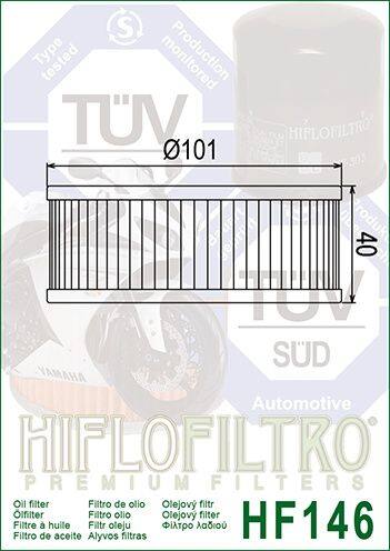 ■商品概要【メーカー品番】HF146【フィルターバージョン】スタンダード【純正品番互換一覧】・Yamaha 1J7-13440-90・Yamaha 1J7-13440-91・Yamaha 1J7-13441-10■詳細説明【プレミアムオイルフィルター】HIFLOFILTROは、世界で初めてTUV認証を取得した唯一のモーターサイクル用オイルフィルターブランドです。HIFLOFILTROのオイルフィルターは厳選された素材を使用し、純正装着品と同等以上の性能基準を満たしています。ストリート、スクーター、モトクロス、エンデューロ、ATV、UTV、船外機、スノーモービル用をラインアップしています。■注意点※取扱説明書が付属する場合は外国語となります。※輸入商材の為、納期が遅れる場合がございます。あらかじめご了承ください。※画像には他の商品が含まれている場合があります。※メーカー都合により商品の仕様変更がある場合がございます。ご了承ください。　※画像はイメージです。■適合車種VMX1200 (V-Max)&ensp;VMX1200 (V-Max) 年式: 85-95XJ1100 J&ensp;XJ1100 J 年式: 82XS1100&ensp;XS1100 年式: 78-84&ensp;&ensp;備考: S E F G HXS750&ensp;XS750 年式: 77-80XS850&ensp;XS850 年式: 80-81&ensp;&ensp;備考: G LG SG H LH SHXVZ1200&ensp;XVZ1200 年式: 83-86&ensp;&ensp;備考: TK TD L K T DNXVZ13 U&ensp;XVZ13 U 年式: 88&ensp;&ensp;備考: 2WVXVZ13&ensp;XVZ13 年式: 85-88&ensp;&ensp;備考: T DN DS DT T TC DU DUC&ensp;XVZ13 年式: 91-93&ensp;&ensp;備考: DB DBC DE DEC