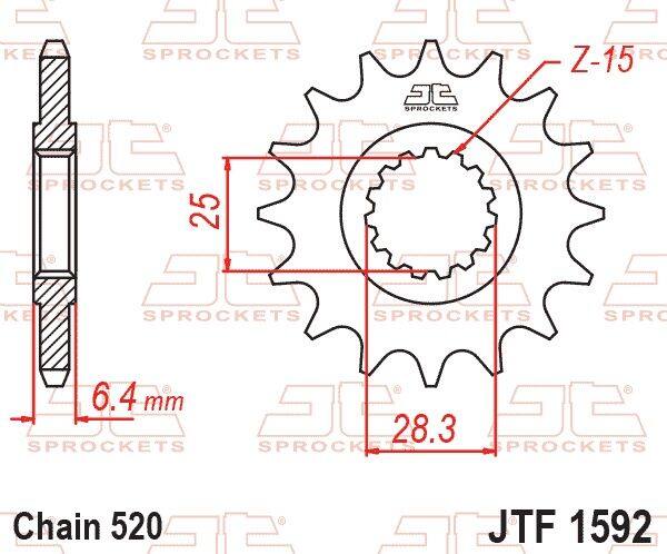 JT SPROCKETS JTスプロケット JTF1592 (スチールフロントスプロケット) YAMAHA ヤ...