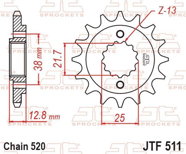 JT SPROCKETS JTスプロケット JTF511 (スチールフロントスプロケット) KLR650 Adventure C1-C8 Camo S Tengai Traveller KLX650 C1-C4 R KAWASAKI カワサキ ドライブスプロケット・フロントスプロケット 駆動系
