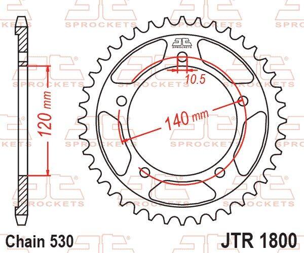 JT SPROCKETS JTスプロケット JTR1800 (スチールリアスプロケット) SV1000 K3，K4...