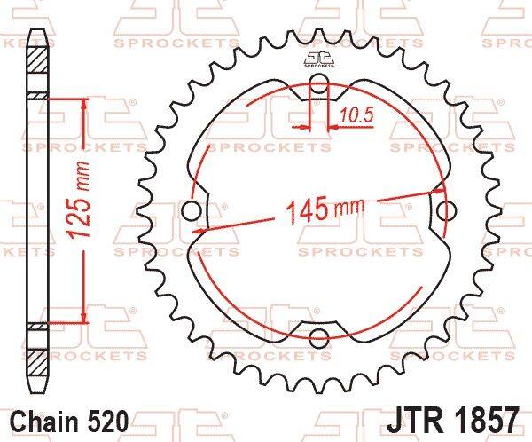 JT SPROCKETS JTスプロケット JTR1857 (スチールリアスプロケット) YAMAHA ヤマハ ...
