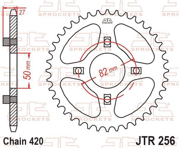 JT SPROCKETS JTスプロケット JTR256 (スチールリアスプロケット) CY50 XL50 HONDA ホンダ ドリブンスプロケット・リアスプロケット 駆動系