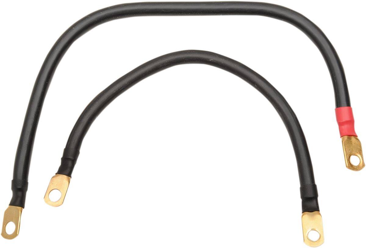 ■商品概要ケーブル長さ：12'、16'カラー：ブラックU.S.A.製：○パッケージング：ペア専用設計：○スタイル：補修パーツタイプ：バッテリーケーブルキットCABLE LENGTH：12'，16'COLOR：BlackMADE IN THE U．S．A．：YesPACKAGING：PairSPECIFIC APPLICATION：YesSTYLE：ReplacementTYPE：Battery Cable Kit■詳細説明・Manufactured from 4-gauge， 1，650-strand tinned copper wire withasuper flexible silicone jacket・Unique lug design (99．9% pure electrolytic copper) providesapositive connection with greater conductivity anddependableservice・These cables will deliver more cranking power with lessvoltagedrop than any cable on the market today・Available in black・Cables are available in kits or individually・Kits include cables for required stock applications・Individual cables can be used for universal／custom positiveornegative applications・Made in the U．S．A．■注意点※取り扱い説明書は英語となります。※輸入商材の為、納期が遅れる場合がございます。あらかじめご了承ください。※Cables do not have auxiliary wire unless noted．■適合車種FXR 2 1999&ensp;FXR 2 1999FXR 3 1999&ensp;FXR 3 1999FXR 4 2000&ensp;FXR 4 2000Low Rider - FXRS 1989 - 1993&ensp;Low Rider - FXRS 1989 - 1993Low Rider Convertible - FXRS-CONV 1990 - 1993&ensp;Low Rider Convertible - FXRS-CONV 1990 - 1993Low Rider Custom - FXLR 1989 - 1994&ensp;Low Rider Custom - FXLR 1989 - 1994Low Rider Sport - FXRS-SP 1988 - 1993&ensp;Low Rider Sport - FXRS-SP 1988 - 1993Sport Glide - FXRT 1989 - 1993&ensp;Sport Glide - FXRT 1989 - 1993Sport Glide Grand Touring - FXRD 1986&ensp;Sport Glide Grand Touring - FXRD 1986Super Glide - FXR 1989 - 1994&ensp;Super Glide - FXR 1989 - 1994