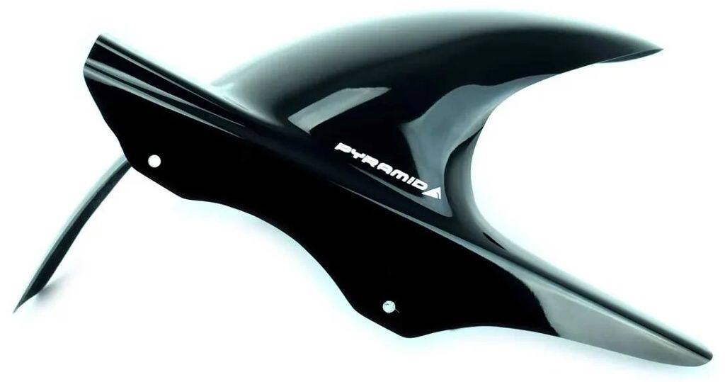 ■商品概要カラー：Gloss Black高さ：550mm幅：290mm奥行：260mm重量：0.85kgグラスファイバー製■詳細説明チェーンガードを一体化した車種専用設計です。Pyramidのリアフェンダーは、Pyramid Plasticsを代表する製品のひとつです。車種専用設計で、保護性能を大きく高めるとともに、個性的なスタイリングを演出します。PyramidPlasticsは可能な限り、スイングアームの下まで覆う保護形状と、既存のガードに代わる一体型チェーンガードを採用し、ショックアブソーバーとチェーンをしっかり保護します。Pyramid Plasticsのリアフェンダーは、幅広いカラーを用意しています。詳細な取付説明書と、必要に応じた追加の取付部品を同梱し、安全に梱包してお届けします。車両の加工は不要です。■注意点※飛び石による塗装の欠けやひび割れの影響を抑えるため、PyramidPlasticsのVentureShield保護フィルムの使用を推奨しています。特に、地面に近い位置に取り付ける塗装済み製品には使用を推奨します。※車体の低い位置にある前向きの外装部品にVentureShieldを装着しない場合、飛び石やその他の異物による損傷は避けられません。※取扱説明書が付属する場合は、外国語となります。※輸入商材の為、納期が遅れる場合がございます。あらかじめご了承ください。※画像には他の商品が含まれている場合があります。※メーカー都合により商品の仕様変更がある場合がございます。ご了承ください。■適合車種ZR7&ensp;ZR7 年式: 99-05