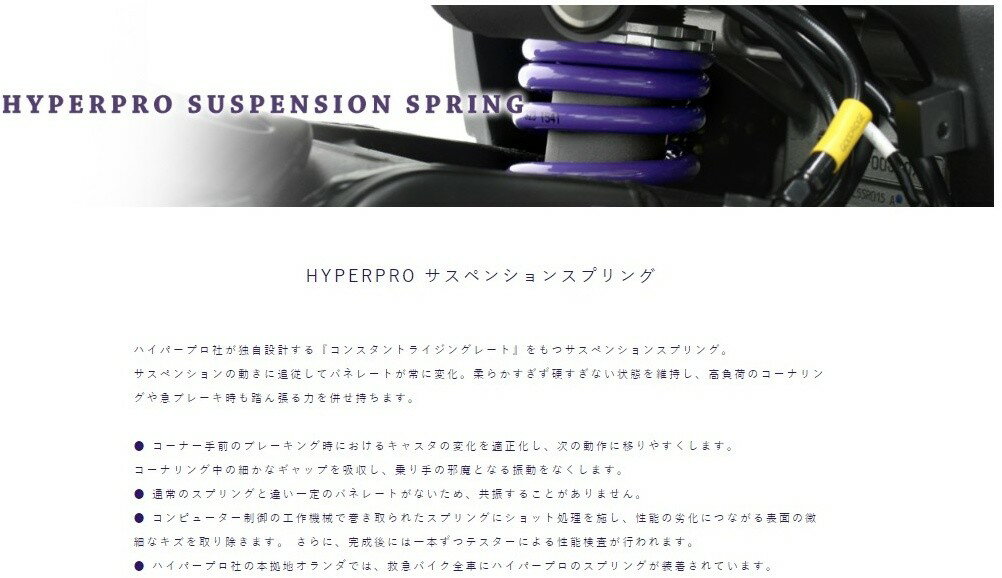 HYPERPRO ハイパープロ コンビキット(フロント＆リアスプリング) GIXXER SF250 SUZUKI スズキ フロント・リアスプリングキット サスペンション 足回り