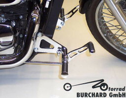 MOTORRAD BURCHARD モトラッド バーチャード Forward Controls Kit 18cm forward ABE VT 750 Black Widow HONDA ホンダ Surface：Black Shiny / Footpeg and Lever Design：Ness Style Look milled Levers