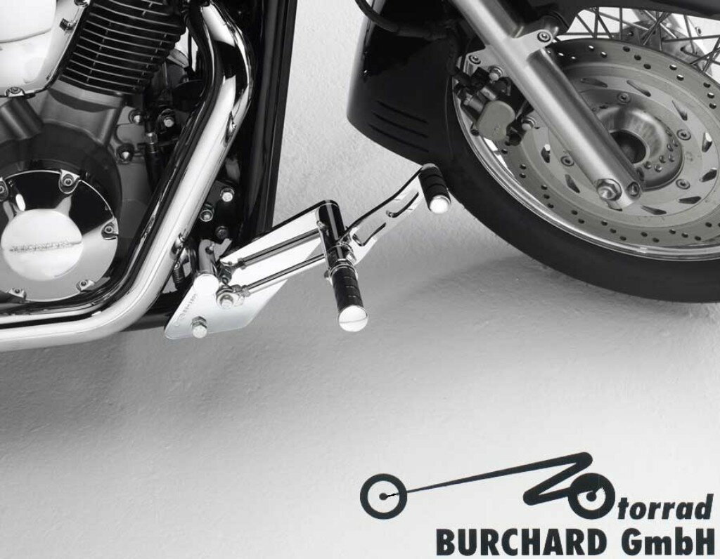 MOTORRAD BURCHARD モトラッド バーチャード Forward Controls Kit 22cm forward ABE VTX 1300 HONDA ホンダ Surface：Chrome / Footpeg and Lever Design：Sundance Look smooth Levers